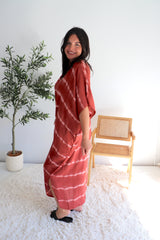 Long Kaftan in Sienna Tie Dye