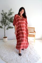 Long Kaftan in Sienna Tie Dye