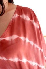 Long Kaftan in Sienna Tie Dye