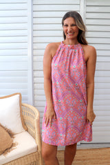 Tahiti Dress in Pink Meadow