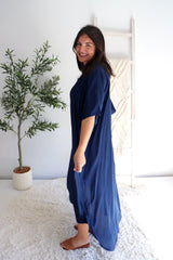 Long Kaftan In Classic Navy