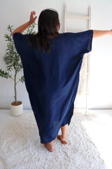 Long Kaftan In Classic Navy