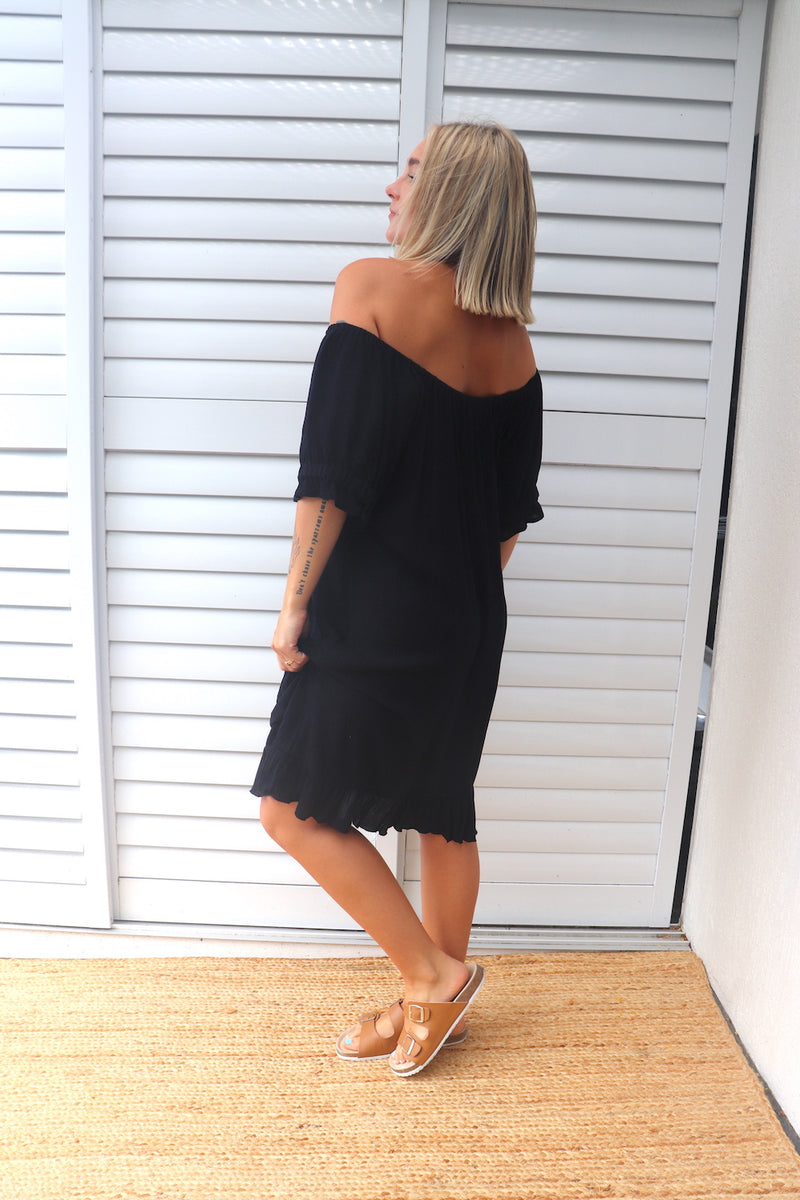 Aloha Dress In Plain Black