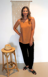 Seabreeze Singlet Top in Cinnamon