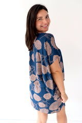Ultimate Short Beach Dress In Blue Tea