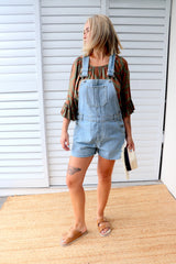 Denim Short Overalls Jumpsuit