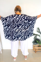 Short Kaftan Ocean Tide in Navy