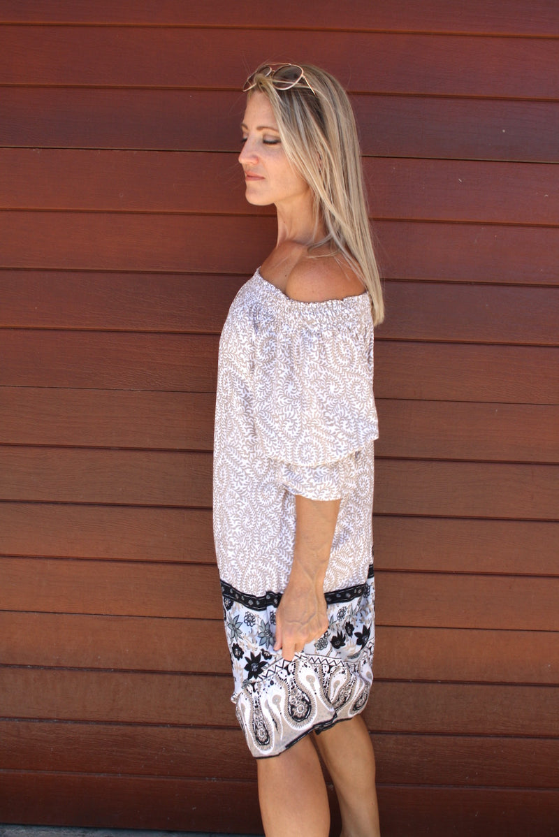 Laguna Dress in Taupe Fern