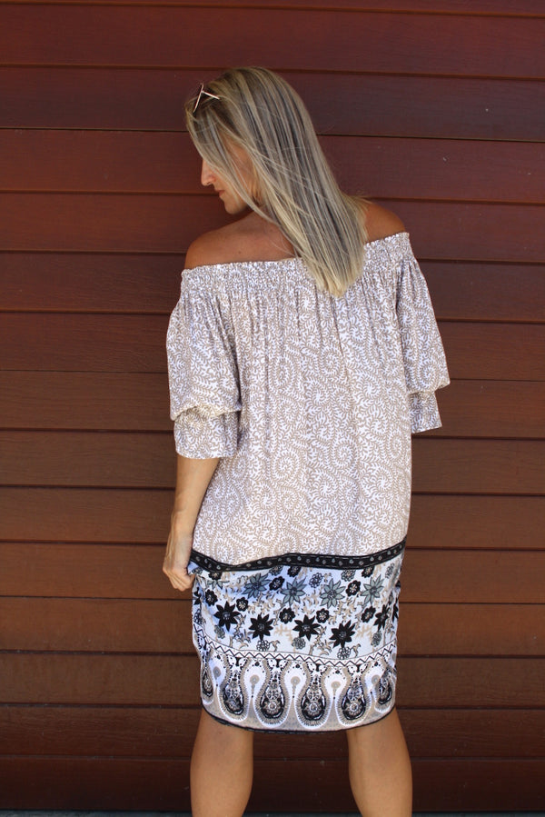 Laguna Dress in Taupe Fern