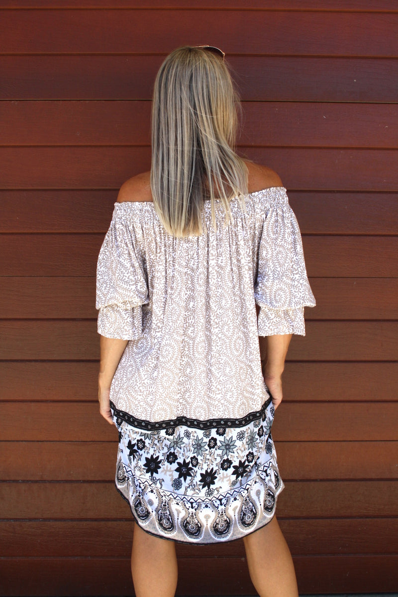 Laguna Dress in Taupe Fern