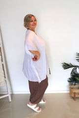 Short Kaftan In White