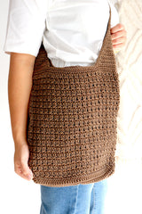 Amalfi Large Crochet Bag in Chocolate