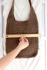 Amalfi Large Crochet Bag in Chocolate
