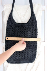 Amalfi Large Crochet Bag in Black