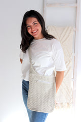 Amalfi Large Crochet Bag in Sand