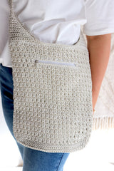 Amalfi Large Crochet Bag in Sand