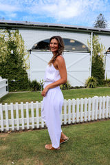 Coastal Linen Blend Cami in White