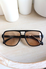 Black Aviator Sunglasses