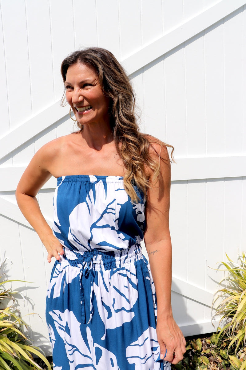 Daytripper Tube Maxi Dress In Samoa Blue