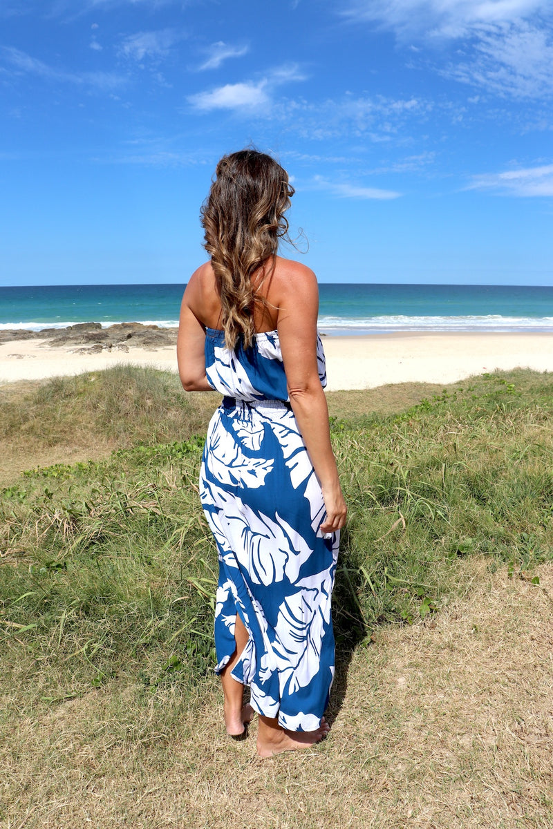 Daytripper Tube Maxi Dress In Samoa Blue