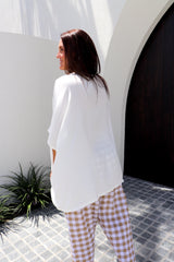 Relaxed Boho One Size Top in White