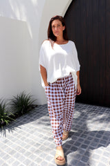 Relaxed Boho One Size Top in White