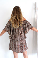 Holiday Dreaming Short Beach Dress/Top In Uluru Earth