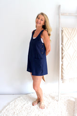 Paris Jumpsuit 100% Cotton In Navy