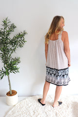 Vienna Dress in Taupe Fern