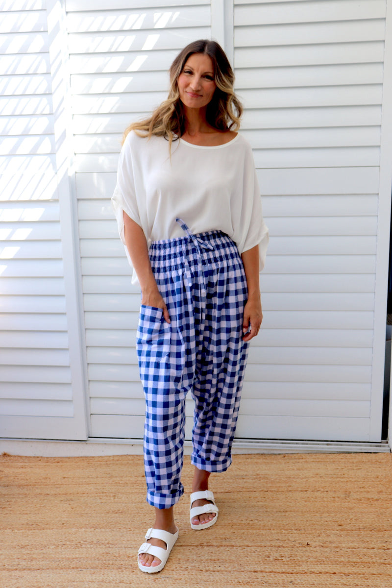 Relaxed Boho One Size Top in White