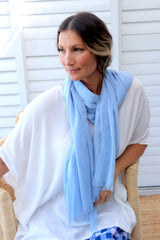 Lightweight scarf in Sky Blue