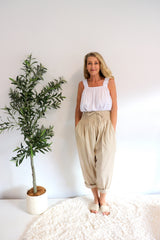 Dream Pant in LUX Cotton Sand