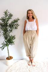 Dream Pant in LUX Cotton Sand