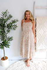 Chloe Maxi in Zebra Taupe