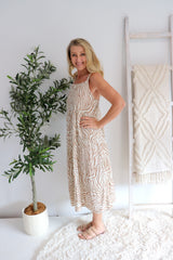 Chloe Maxi in Zebra Taupe