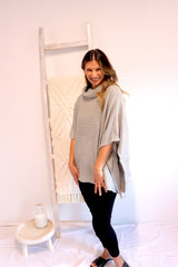 Milan Poncho in Grey Sparkle