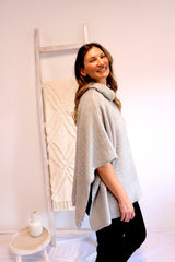 Milan Poncho in Grey Sparkle