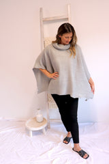 Milan Poncho in Grey Sparkle