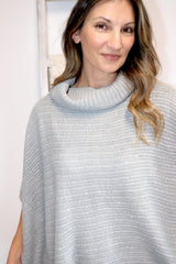 Milan Poncho in Grey Sparkle