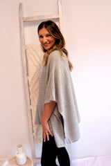 Milan Poncho in Grey Sparkle