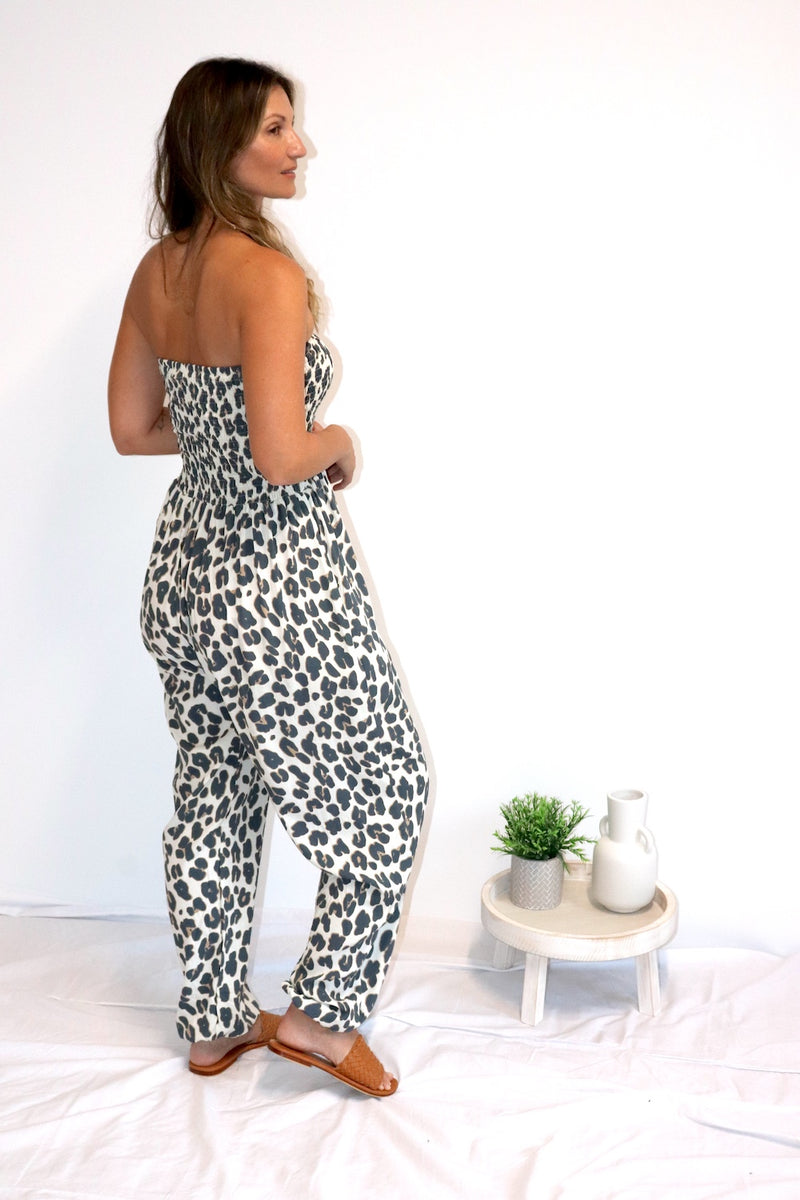 Genie Jumpsuit in Grey Jaguar