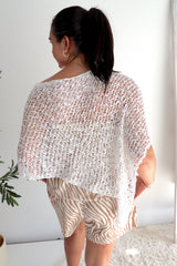 Mini Travel Poncho in White