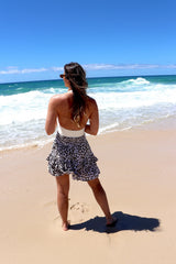 Ripple Effect Mini Skirt Black Leopard