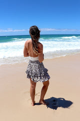 Ripple Effect Mini Skirt Black Leopard