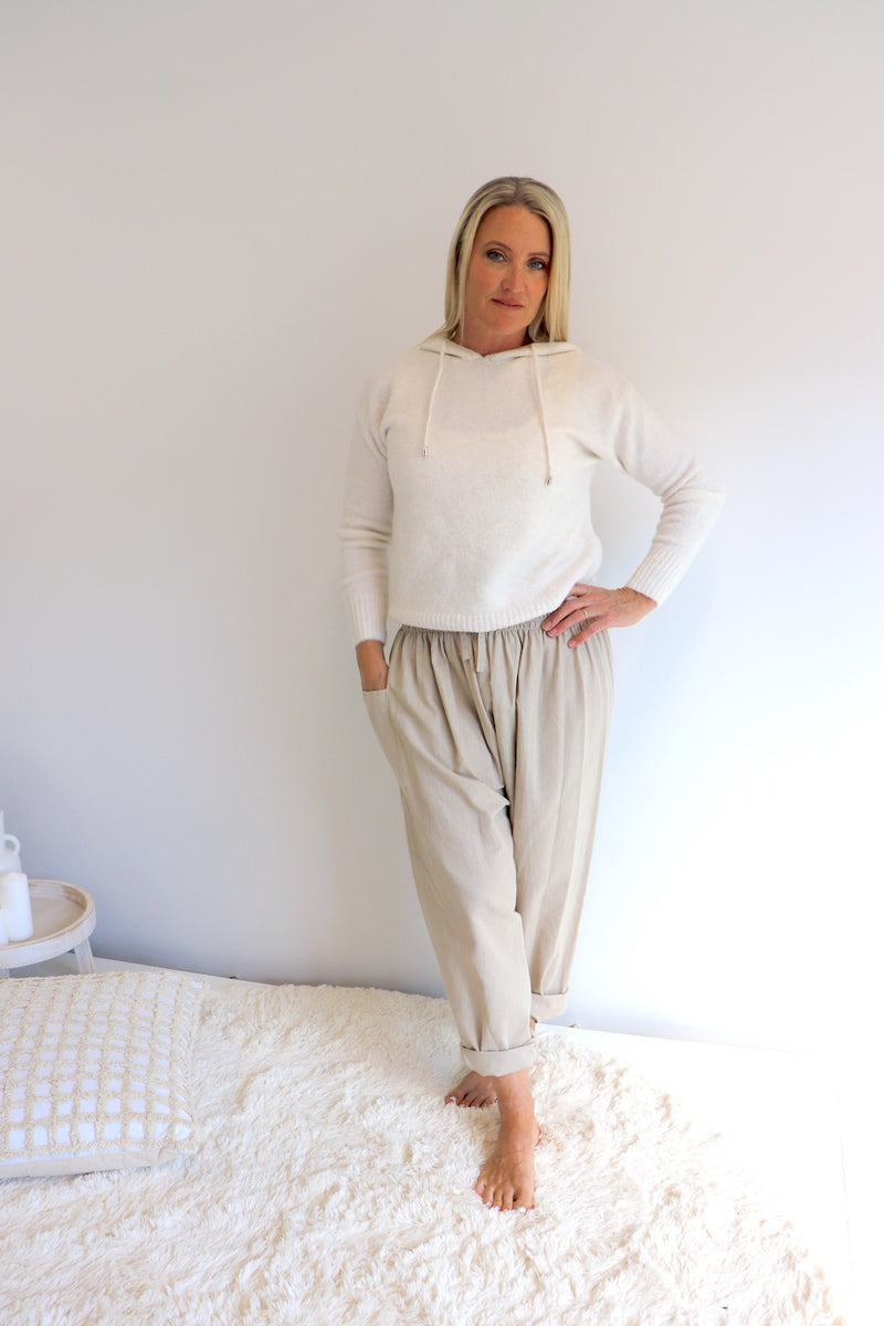 Dream Pant in LUX Cotton Sand