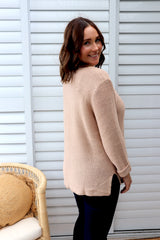 Alex Knit Sweater in Latte