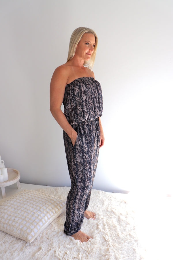 Living It Up Long Jumpsuit In Daintree