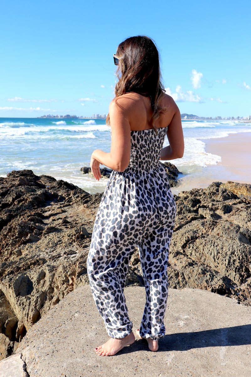 Genie Jumpsuit in Grey Jaguar