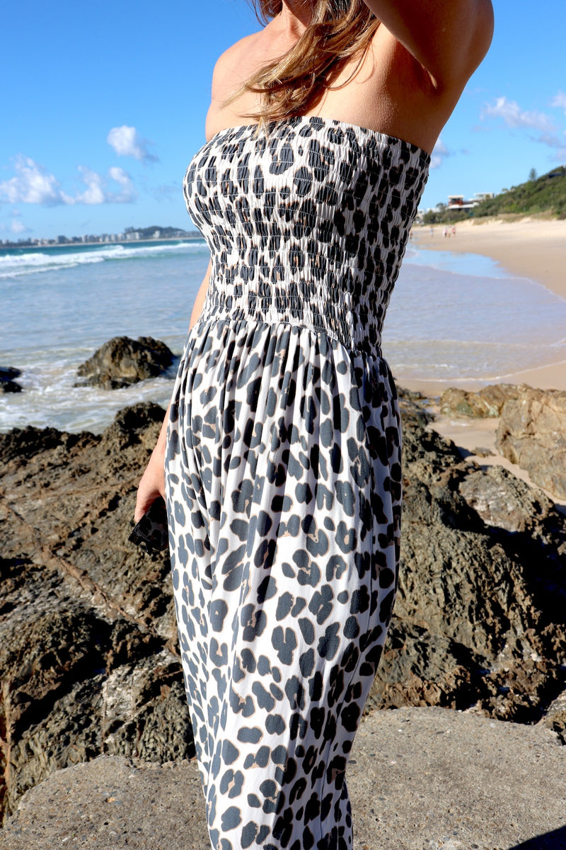 Genie Jumpsuit in Grey Jaguar