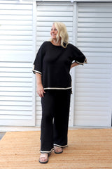 Elodie Knit Set in Black